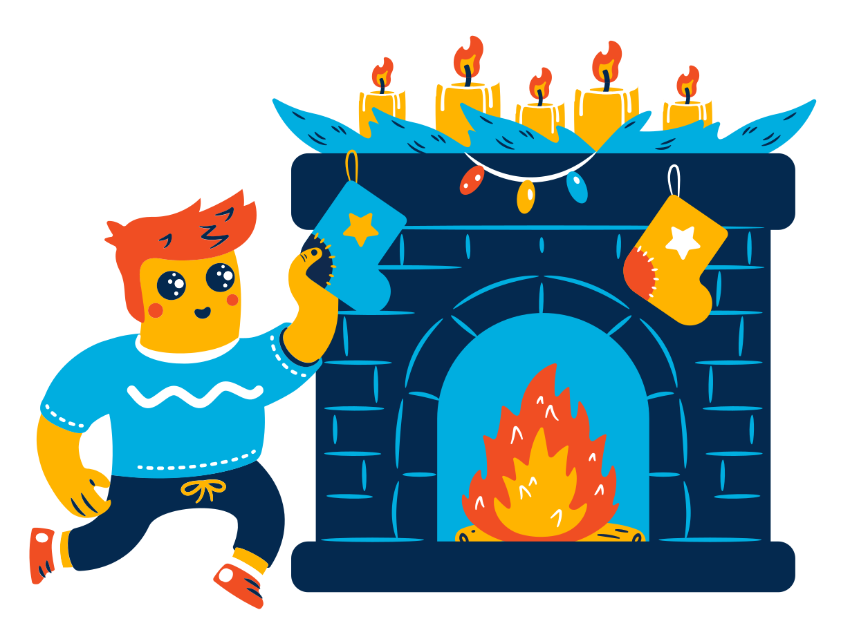 Fireplace decoration Illustration in PNG, SVG