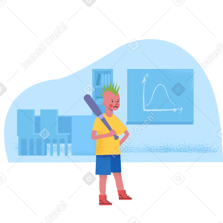 Bully boy at the school Illustration in PNG, SVG