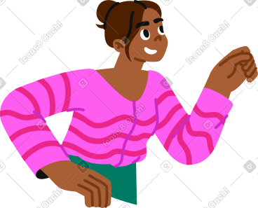 穿着条纹衬衫的女人 PNG, SVG