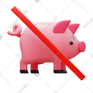 No pork PNG, SVG