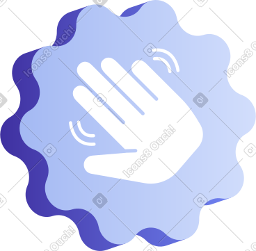 Object with waving hand PNG, SVG