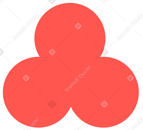 trefoil red Illustration in PNG, SVG