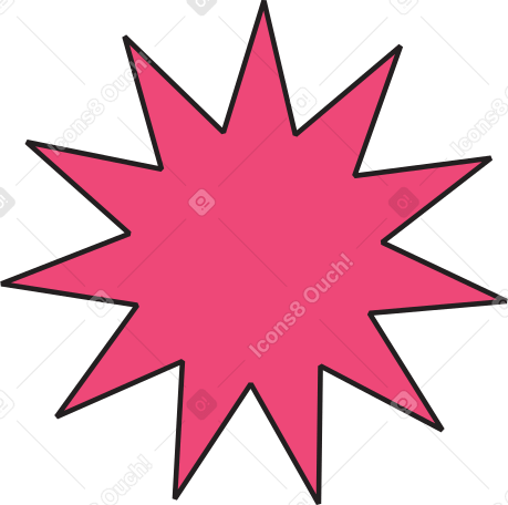 large twelve-pointed star Illustration in PNG, SVG