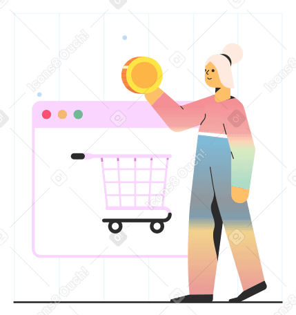 Online shopping  Illustration in PNG, SVG