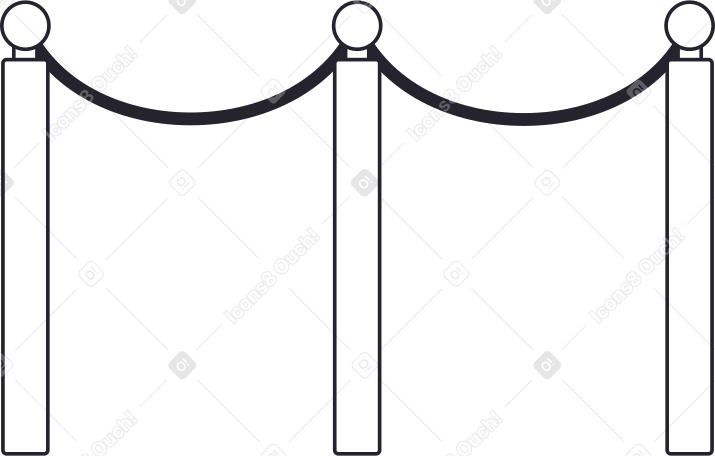 barrera de cuerda PNG, SVG