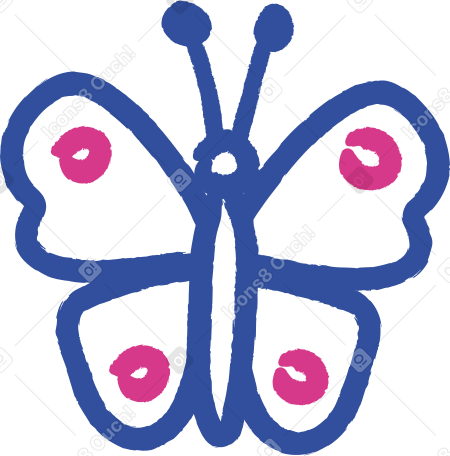 バタフライ のpngとsvgでのイラスト