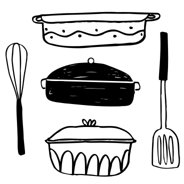 Kitchen items, utensils and cookware  PNG, SVG