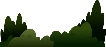 Dunkelgrüne büsche und bäume PNG, SVG