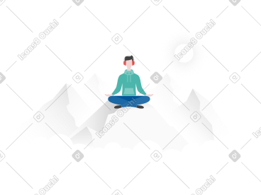 Man practicing yoga PNG, SVG