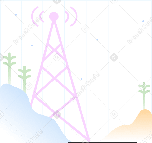 striped background with cell tower PNG、SVG