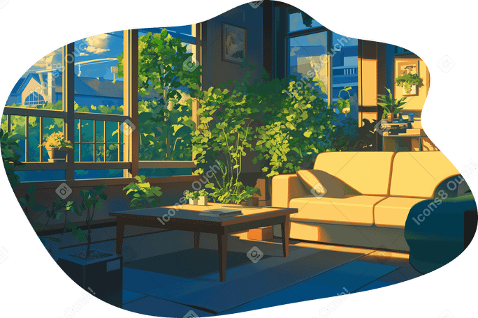 modern minimalistic living room background PNG, SVG