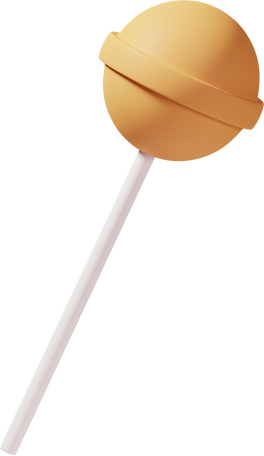 Yellow lollipop  Illustration in PNG, SVG