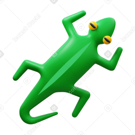 3D lizard PNG, SVG