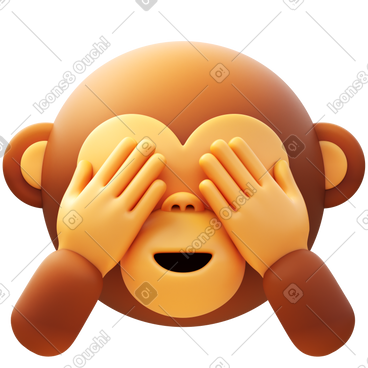 See no evil monkey PNG, SVG