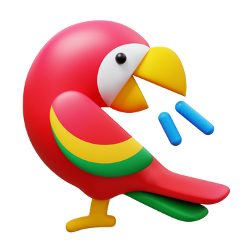 Parrot speaking PNG, SVG