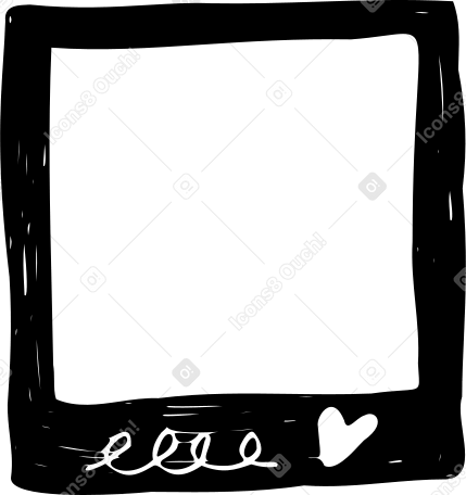Polaroid con testo e cuore PNG, SVG