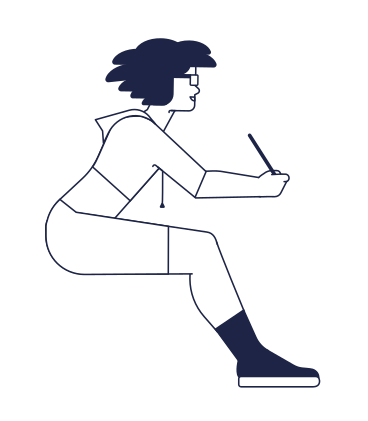 Woman writing PNG, SVG