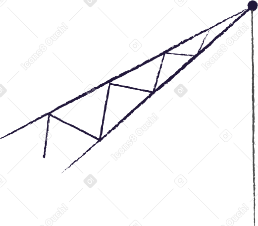 crane Illustration in PNG, SVG