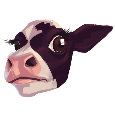 Scared cow PNG, SVG