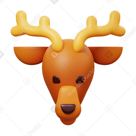 3D deer PNG、SVG