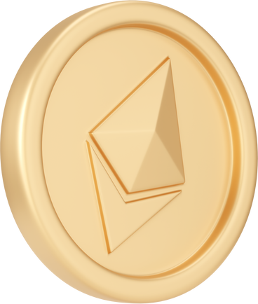 side view ethereum coin PNG, SVG