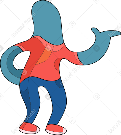 man sturdy pointing Illustration in PNG, SVG