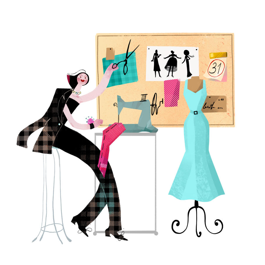 Clothing atelier Illustration in PNG, SVG