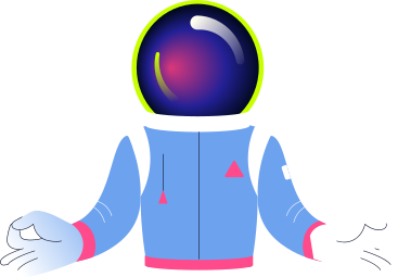 half of an astronaut PNG, SVG