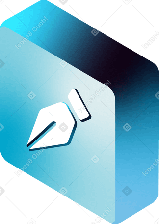 isometric icon of graphical curve tool PNG, SVG