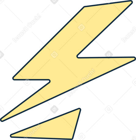 yellow lines with lightning PNG, SVG