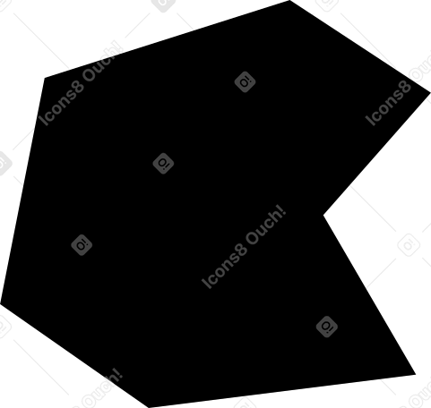 polygon black Illustration in PNG, SVG