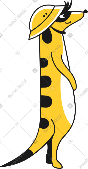 Meerkat in hard hat PNG, SVG