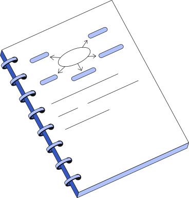 Notizbuch mit einem text und einem schema PNG, SVG
