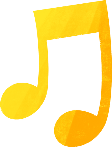 yellow musical note PNG, SVG
