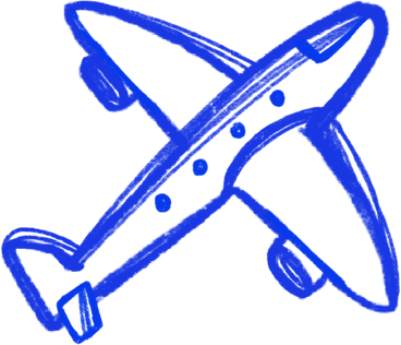 blue plane PNG, SVG