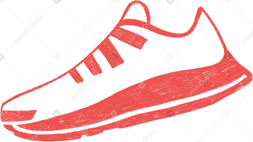 red sneaker PNG、SVG