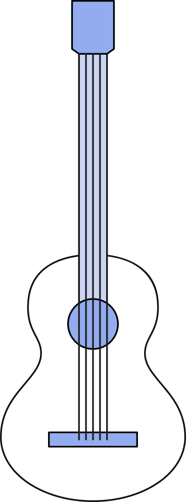 white guitar PNG, SVG