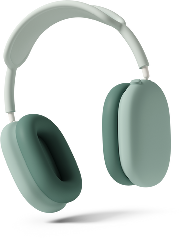 airpods max green PNG, SVG