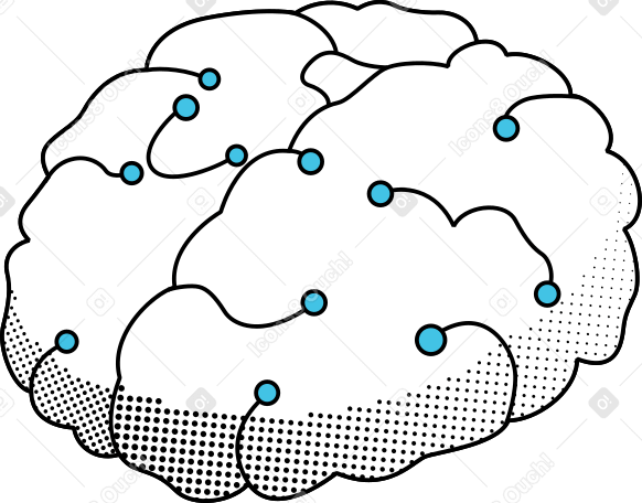 cerebro artificial PNG, SVG