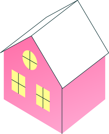 pink house PNG, SVG