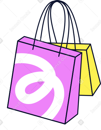 bolsas de compra PNG, SVG