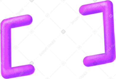 purple square brackets в PNG, SVG