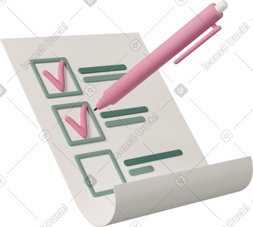 Checklist with pen PNG, SVG