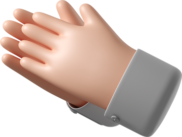 White skin hands clapping PNG, SVG