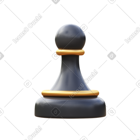 3D pawn PNG, SVG