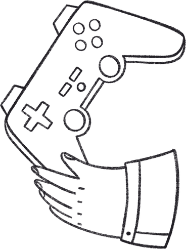 hand with gamepad PNG, SVG