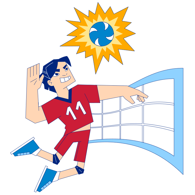 Illustrations vectorielles Volley-ball