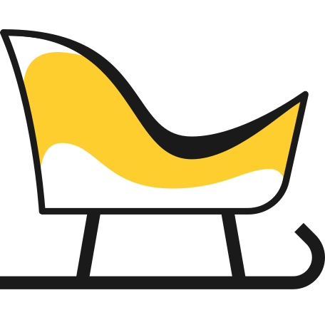 sledge Illustration in PNG, SVG