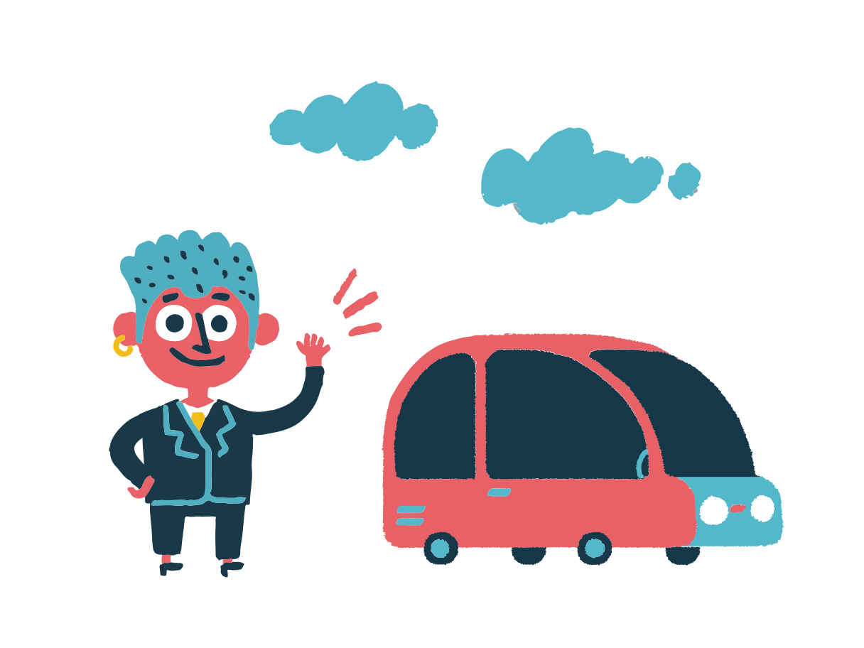 Your driver is here Illustration in PNG, SVG