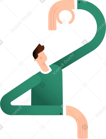 man holds his hand above him PNG, SVG